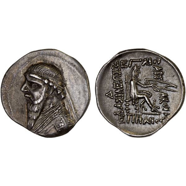 PARTHIAN KINGDOM: Mithradates II, ca. 123-88 BC, AR drachm (4.08g), Ekbatana, VF-XF