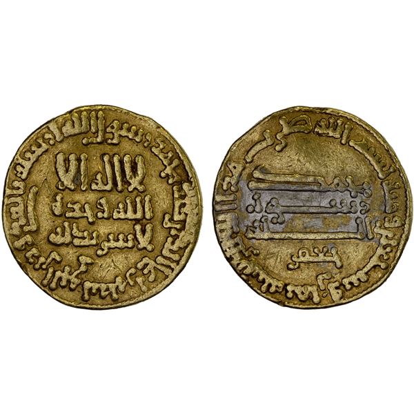 ABBASID: al-Rashid, 786-809, AV dinar (4.18g), NM (Egypt), AH178, VF