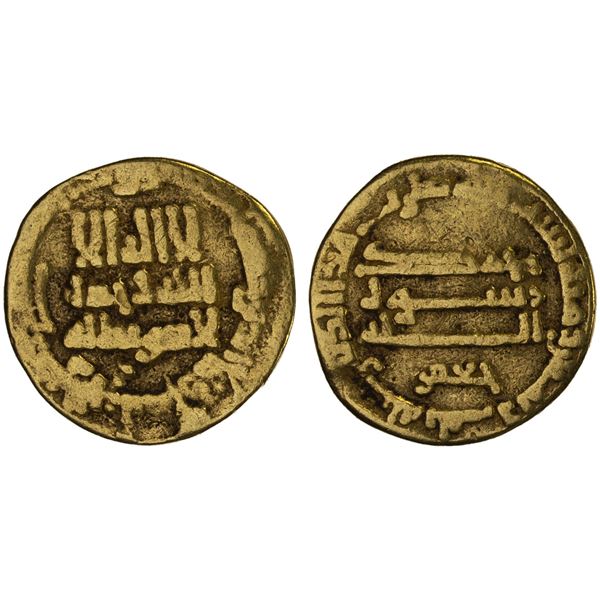 ABBASID: al-Rashid, 786-809, AV dinar (3.49g), NM (Egypt), AH183, Good to VG