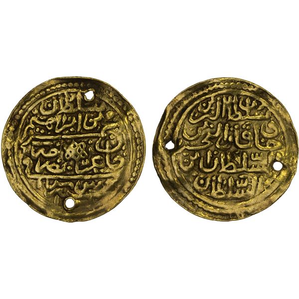 OTTOMAN EMPIRE: Mehmet IV, 1648-1687, AV sultani (3.26g), Tunis, DM, VF