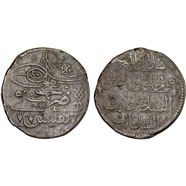OTTOMAN: GEORGIA: Ahmad III, 1703-1730, AR abbasi (16 para) (5.19g), Tiflis (Tbilisi), AH1115, VF
