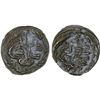 Image 1 : OTTOMAN: TRIPOLI: Mahmud II, 1808-1839, AE mangir (1.23g), AH1223 year 28, VF