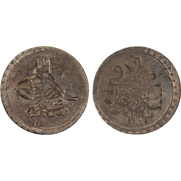 OTTOMAN: TURKEY: Selim III, 1789-1807, AR para, Islambul, AH1203 year 5 (1793), PCGS MS63