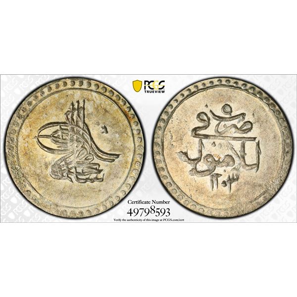 OTTOMAN: TURKEY: Selim III, 1789-1807, AR 5 para, Islambul, AH1203 year 5 (1793), PCGS MS63