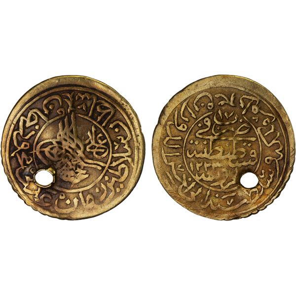 OTTOMAN: TURKEY: Mahmud II, 1808-1839, AV ¼ new adli altin (0.40g), AH1223 year 17, Fine