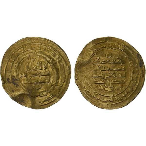 SAMANID: Nasr II, 914-943, AV dinar (4.37g), al-Muhammadiya, AH322, VF