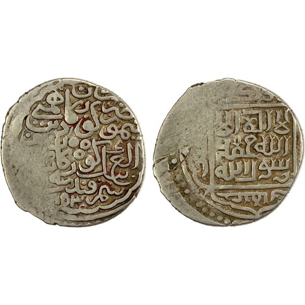 TIMURID: Ulugh Beg I, 1447-1449, AR tanka (5.15g), Samarqand, AH853, VF