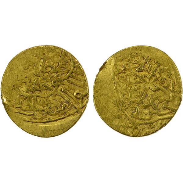 SAFAVID: Tahmasp I, 1524-1576, AV heavy ¼ ashrafi (2.07g), NM, ND/DM, F-VF