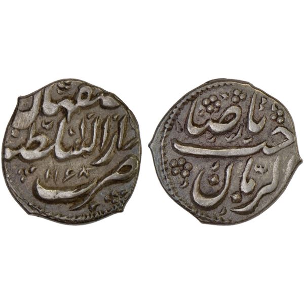 HOTAKI: Azad Khan, 1750-1757, AR shahi (1.12g), Isfahan, AH1168, XF