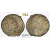 Image 1 : QAJAR: Nasir al-Din Shah, 1848-1896, AR 1/8 qiran (0.63g), NM, ND, PCGS AU58
