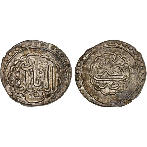 GANJA: Muhammad Hasan Khan, 1760-1780, AR abbasi (4.43g), Ganja, AH1187 (for 1178), XF