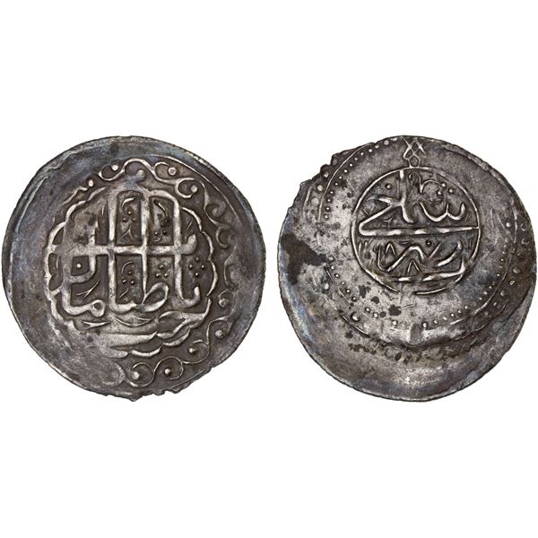 SHIRVAN: Fath 'Ali Khan, 1766-1788, AR abbasi (3.31g), Shamakhi, AH1188, XF