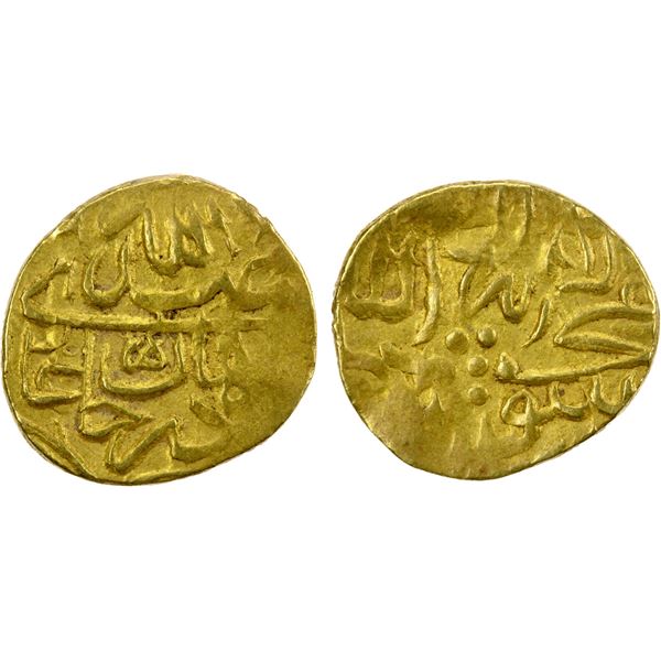 SHAYBANID: 'Abd Allah II, 1583-1598, AV 1/12 Indian mohur (0.94g), [Badakhshan], ND, VF