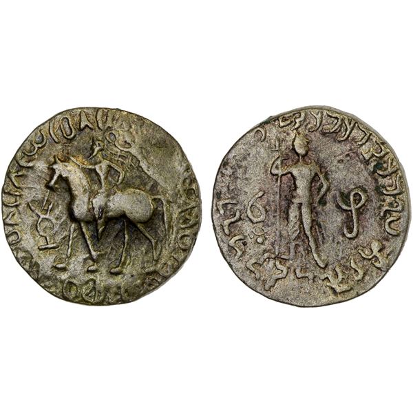 INDO-PARTHIAN: Gondophares I, 20-50 AD, AR tetradrachm (9.53g), Southern Chach, VF