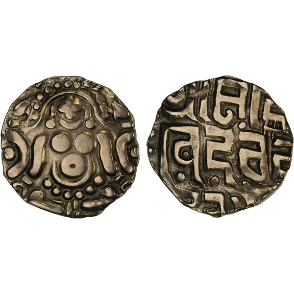 GAHADAVALAS OF KANAUJ: Govinda Chandra, ca. 1114-1154, AV 4½ masha (4.07g), VF
