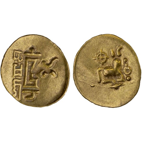 ORISSA: Anonymous, 12th/13th century, AV fanam (0.48g), year 5, XF