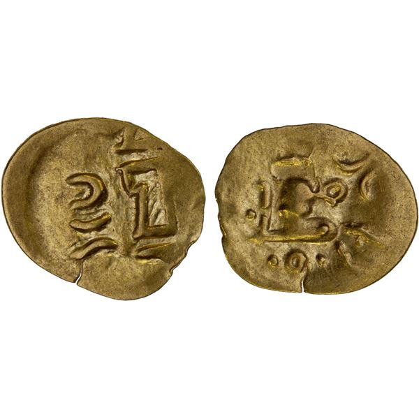 ORISSA: Anonymous, 12th/13th century, AV fanam (0.37g), year 15, AU