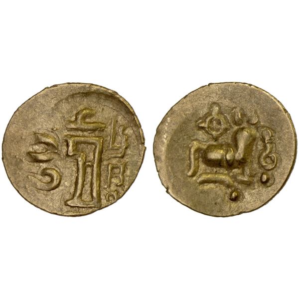 ORISSA: Anonymous, 12th/13th century, AV fanam (0.47g), year 17, XF
