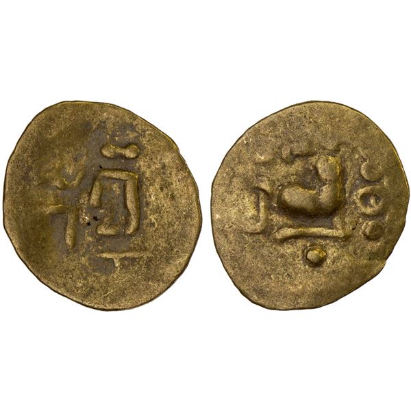 ORISSA: Anonymous, 12th/13th century, AV fanam (0.47g), year 28, VF-XF