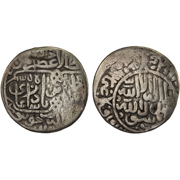MUGHAL: Babur, 3rd reign, 1504-1530, AR shahrukhi (4.45g), Jaunpur, AH935, Fine