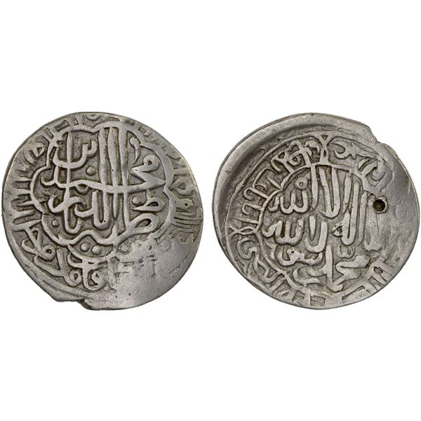 MUGHAL: Babur, 3rd reign, 1504-1530, AR shahrukhi (4.56g), NM, ND, VF
