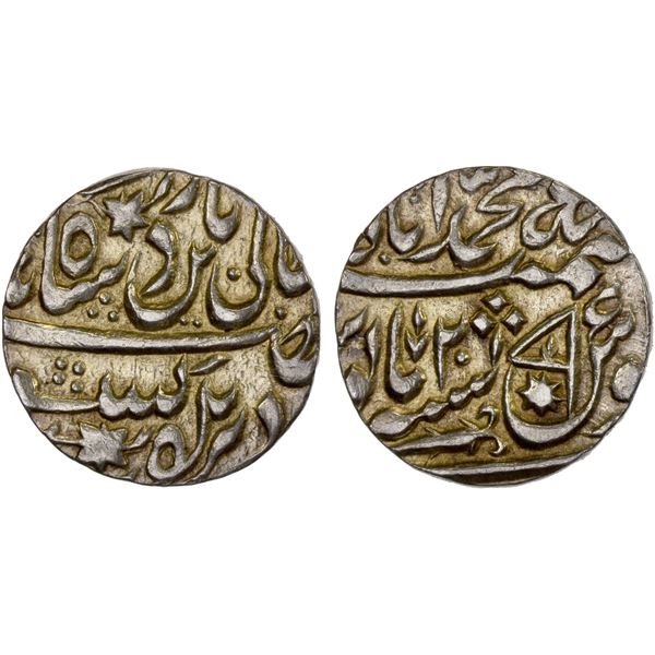 AWADH: Asaf-ud-Daula, 1775-1797, AR rupee (11.16g), "Muhammadabad Benares", year 20, XF