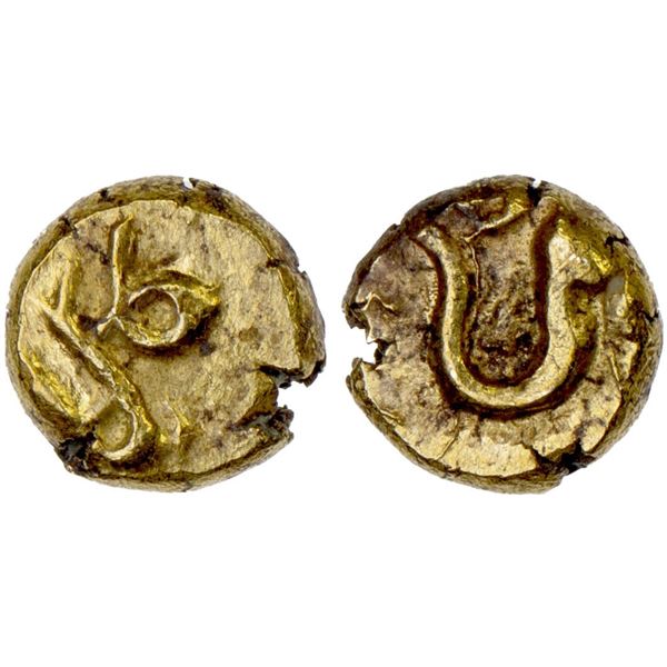MARATHA CONFEDERACY: Kodikonda: Anonymous, 17-18th century, AV fanam (0.36g), ND, VF