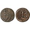 Image 1 : BRITISH INDIA: MADRAS PRESIDENCY: AE cash (1.42g), 1731, VF