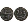 Image 1 : BRITISH INDIA: MADRAS PRESIDENCY: AE dudu (10 cash) (5.99g), 1795, VF