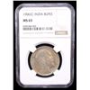 Image 2 : BRITISH INDIA: Edward VII, 1901-1910, AR rupee, 1906(c), NGC MS63