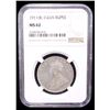 Image 2 : BRITISH INDIA: George V, 1910-1936, AR rupee, 1911(b), NGC MS62