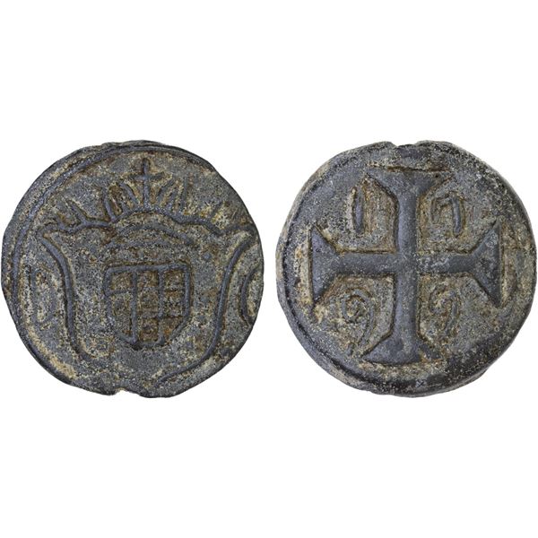 PORTUGUESE INDIA: DIU: João, as regent, 1799-1816, tutenag 20 bazarucos (19.15g), 1799, VF-XF