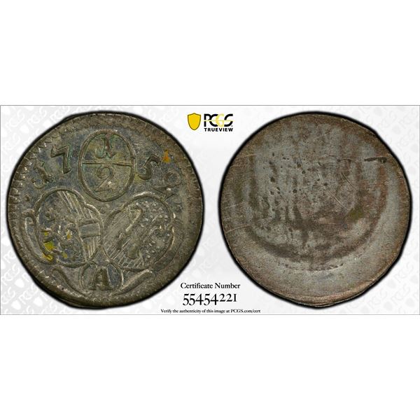 AUSTRIA: SALZBURG: Andreas Jakob von Dietrichstein, 1747-1753, AR ½ kreuzer, 1752, PCGS MS63