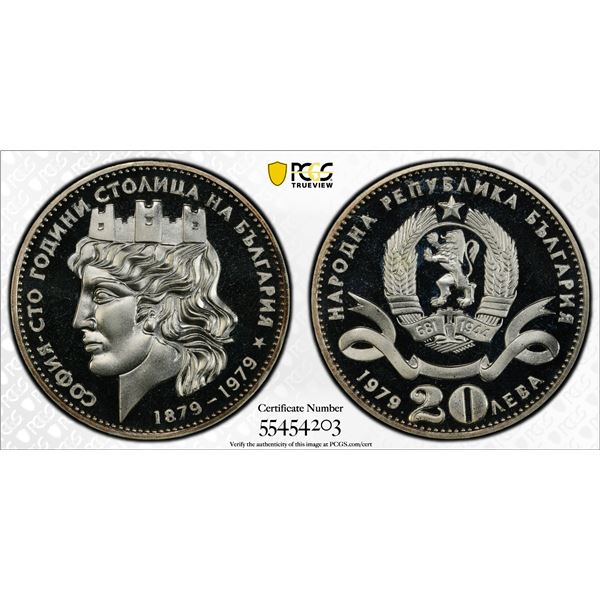 BULGARIA: People's Republic, AR 20 leva, 1979, PCGS PF69 Deep Cameo