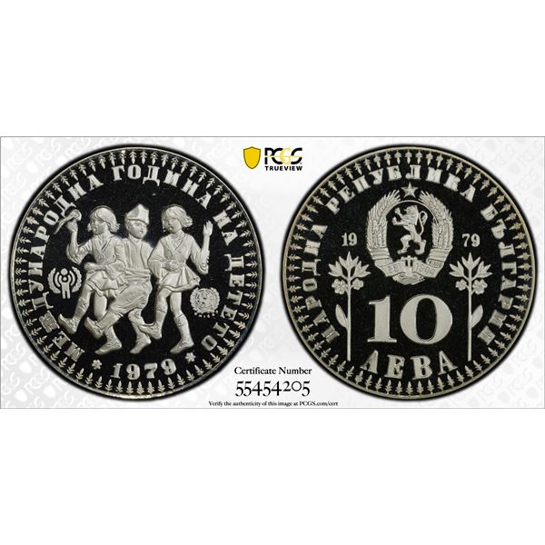 BULGARIA: People's Republic, AR 10 leva, 1979, PCGS PF69 Deep Cameo