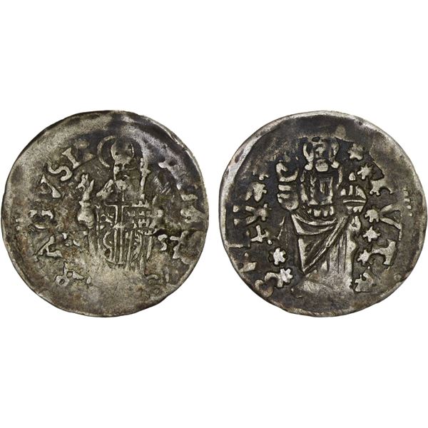 CROATIA: Ragusa, Republic, AR grosetto (dinaric), 1653, VF