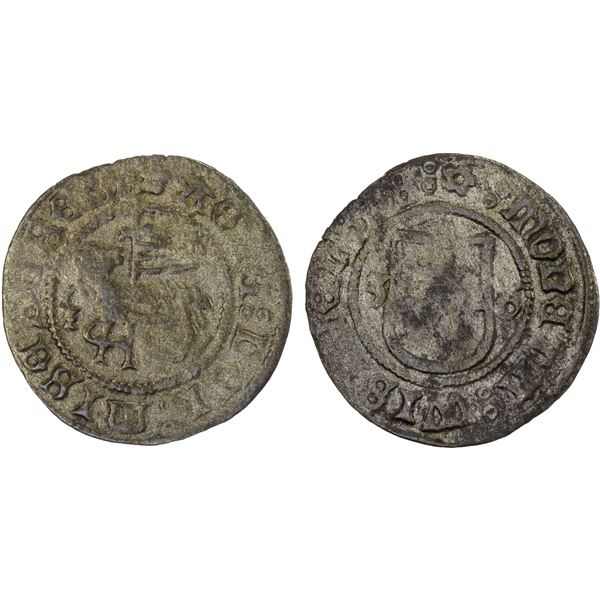 DENMARK: Gotland: Christian III, 1534-1559, AR skilling (hvid) (0.78g) (15)36, VF
