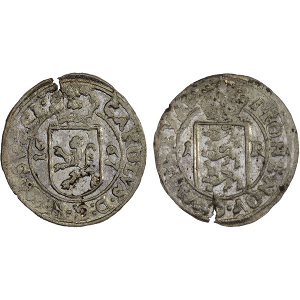 ESTONIA (SWEDISH): Karl XI, 1660-1697, AR öre (rundstück), Reval, 1667, AU