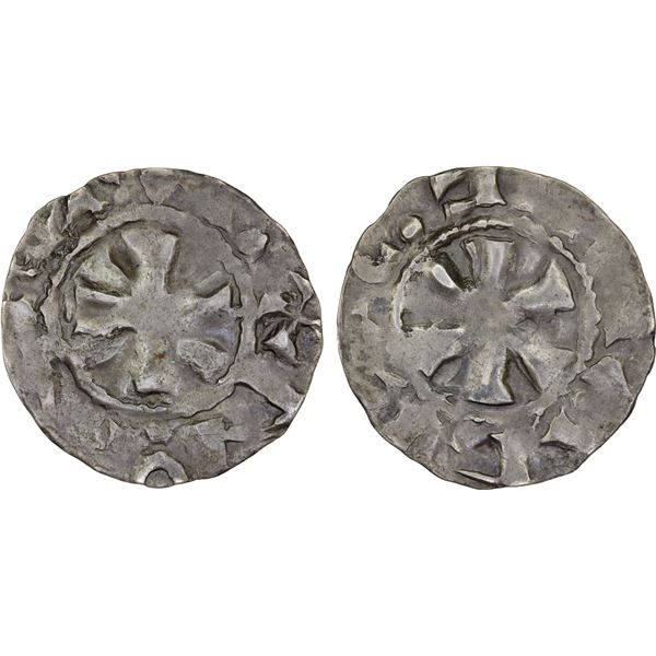 FRANCE: LE PUY: Anonymous, ca. 970, AR denier (1.12g), VF