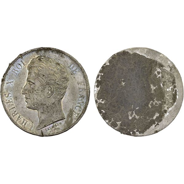 FRANCE: Charles X, 1824-1830, medal (12.83g), ND, XF