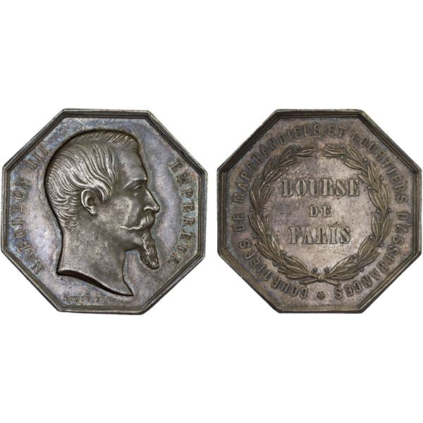 FRANCE: Napoléon III, 1852-1870, AR medal (17.25g), ND, AU