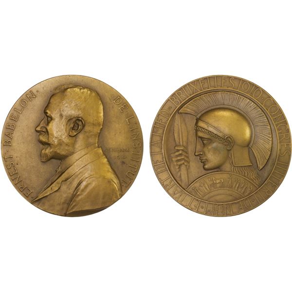 FRANCE: Republic, AE medal (102.3g), 1910, Unc