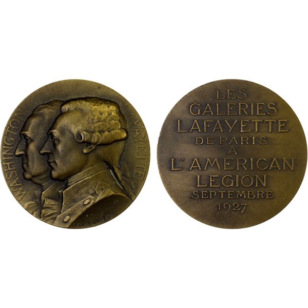 FRANCE: Republic, AE medal (53.82g), 1927, Unc