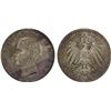 Image 1 : BAVARIA: Otto, 1886-1913, AR 3 mark, 1908-D, NGC MS65