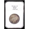 Image 2 : BAVARIA: Otto, 1886-1913, AR 3 mark, 1908-D, NGC MS65