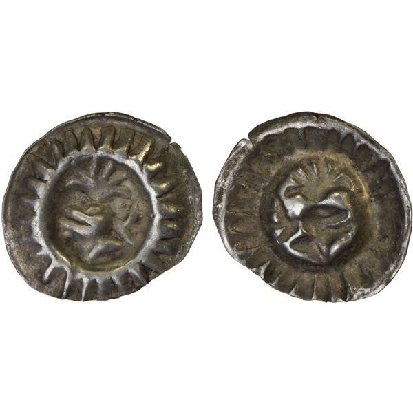 BRANDENBURG-PRUSSIA: Friedrich II, 1440-1471, AE denier bracteate (0.29g), Frankfurt am Oder, VF