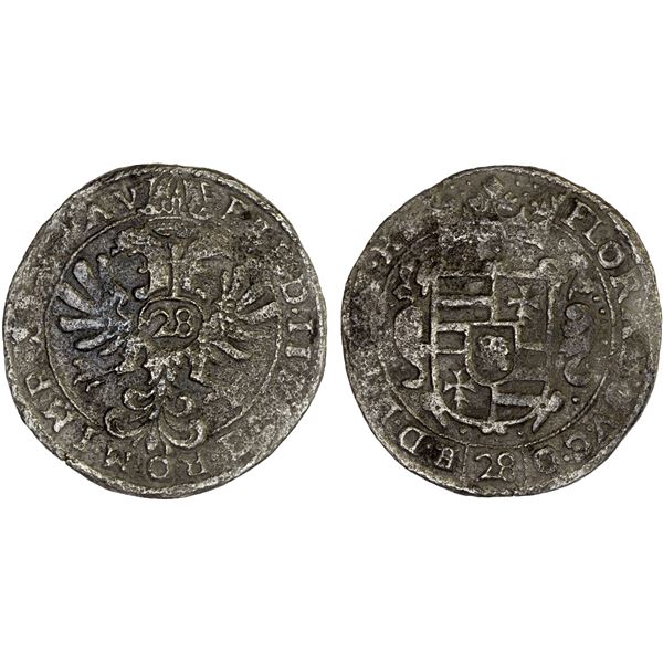 JEVER: Ferdinand II, 1619-1637, AR 28 stüber, VG to Fine