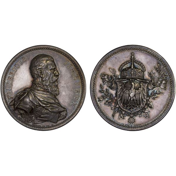 PRUSSIA: AR medal (116.40g), ND (ca. 1866), XF-AU