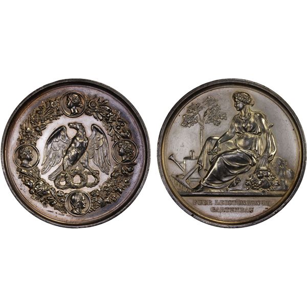 PRUSSIA: AR medal (116.40g), ND (ca. 1866), XF-AU