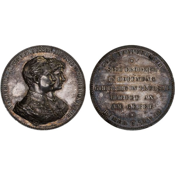 PRUSSIA: Wilhelm II, 1888-1918, AR medal (50.44g), ND (1906), Proof